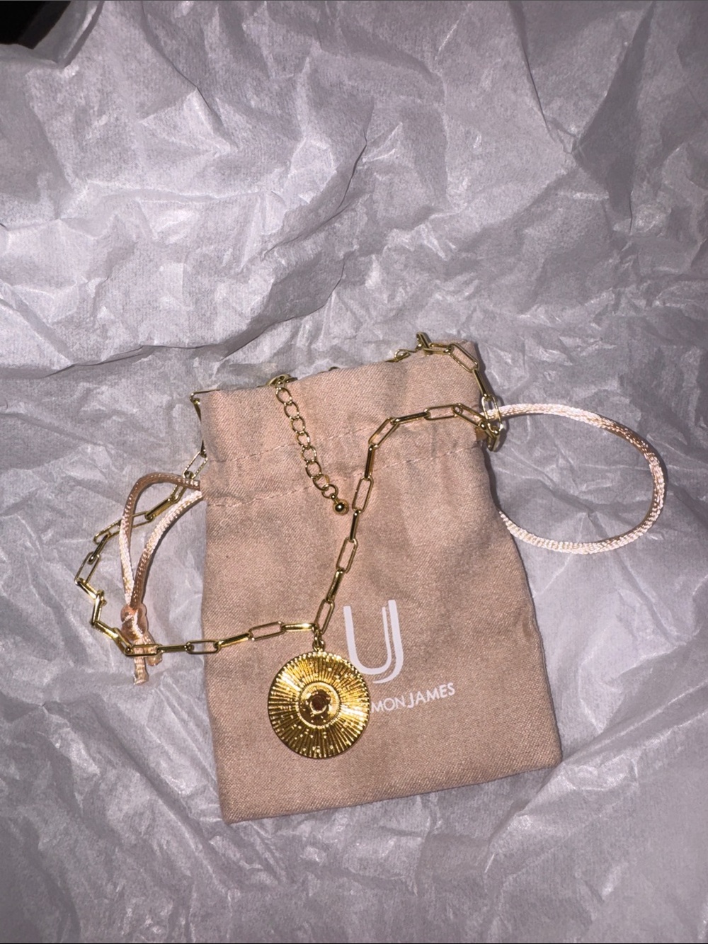 Uncommon James Gold Radiant Disc Pendant Necklace